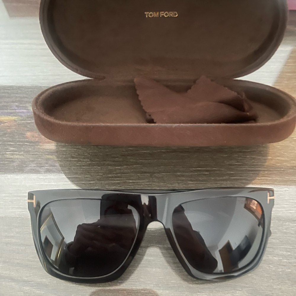 Tom Ford Black Oversized Square Sunglasses